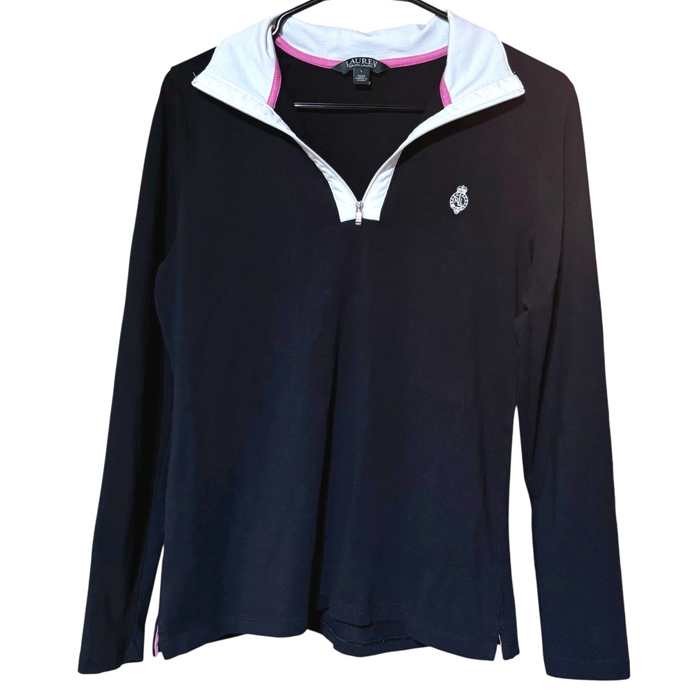 Lauren Ralph Lauren Quarter-Zip Pullover‎ — Preppy Y2K Era, Size Large